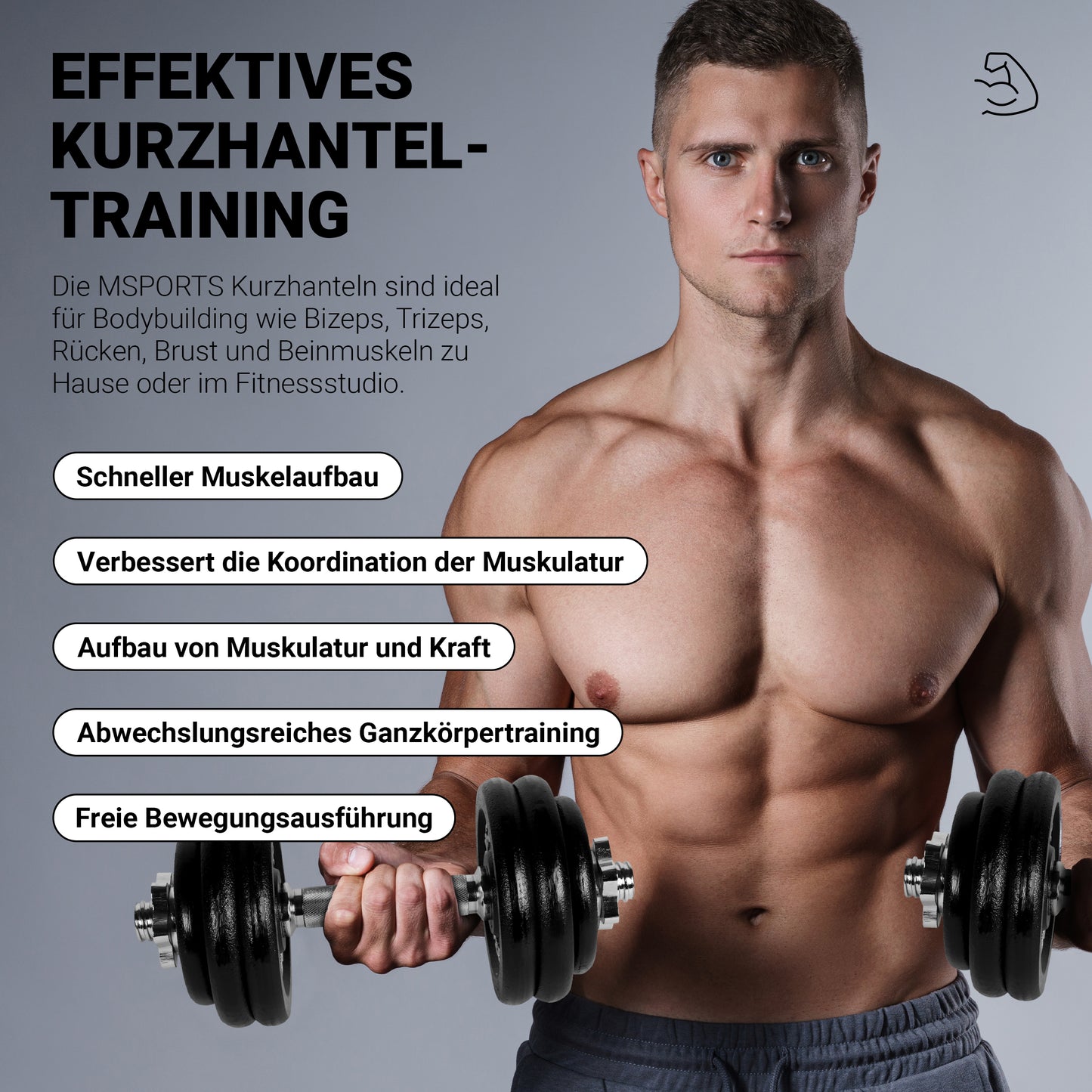 Kurzhantel Set Gusseisen