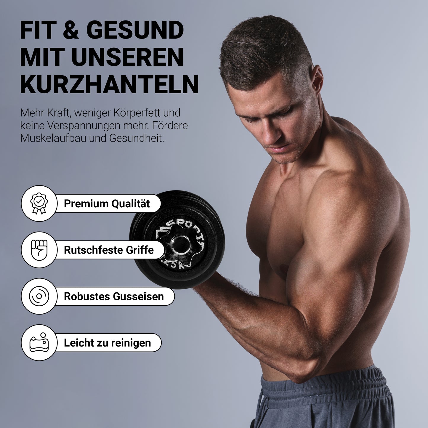 Kurzhantel Set Gusseisen