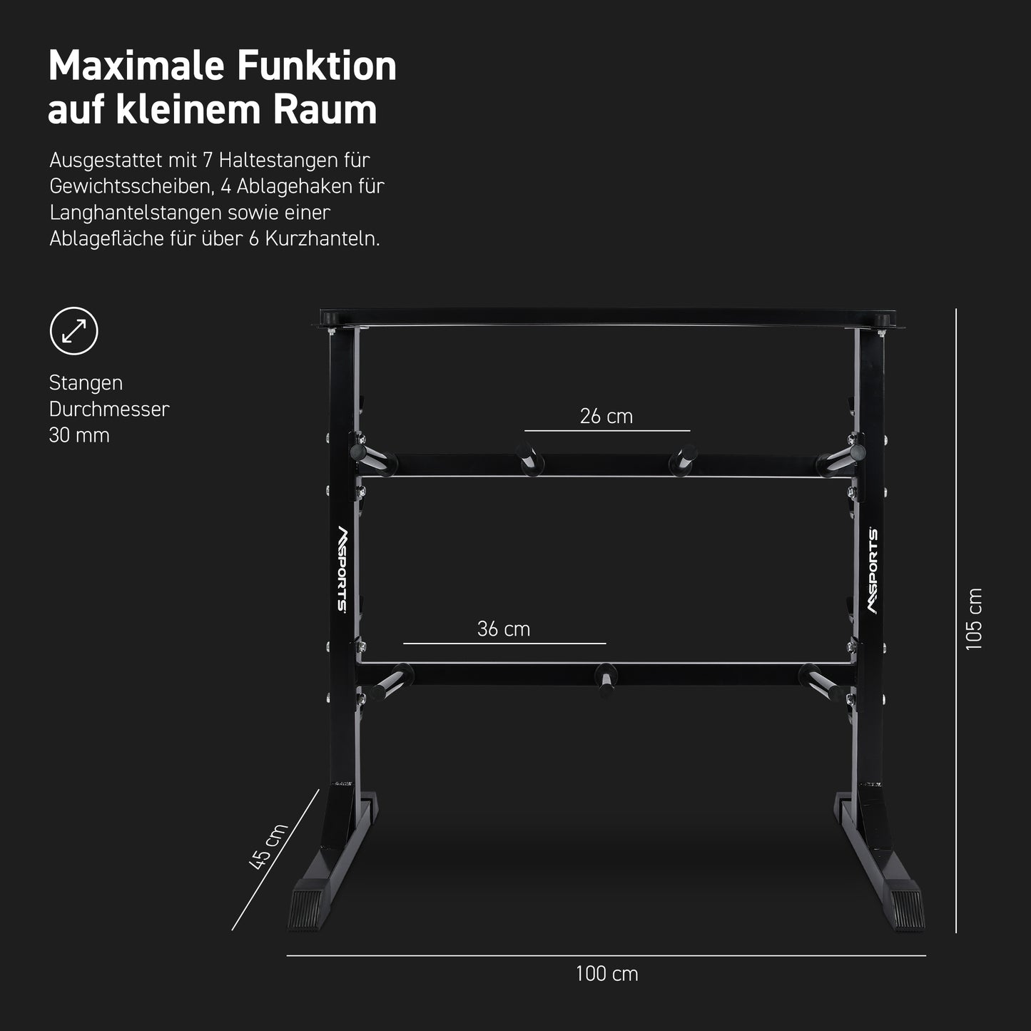 Multifunktion Hantelständer