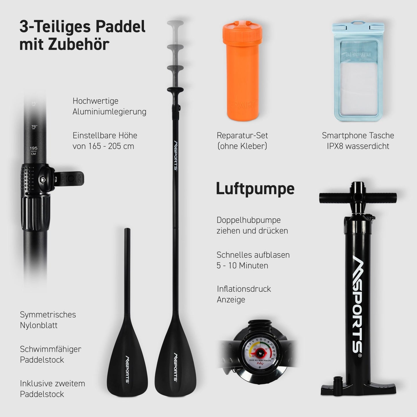 SUP Board Premium Grey