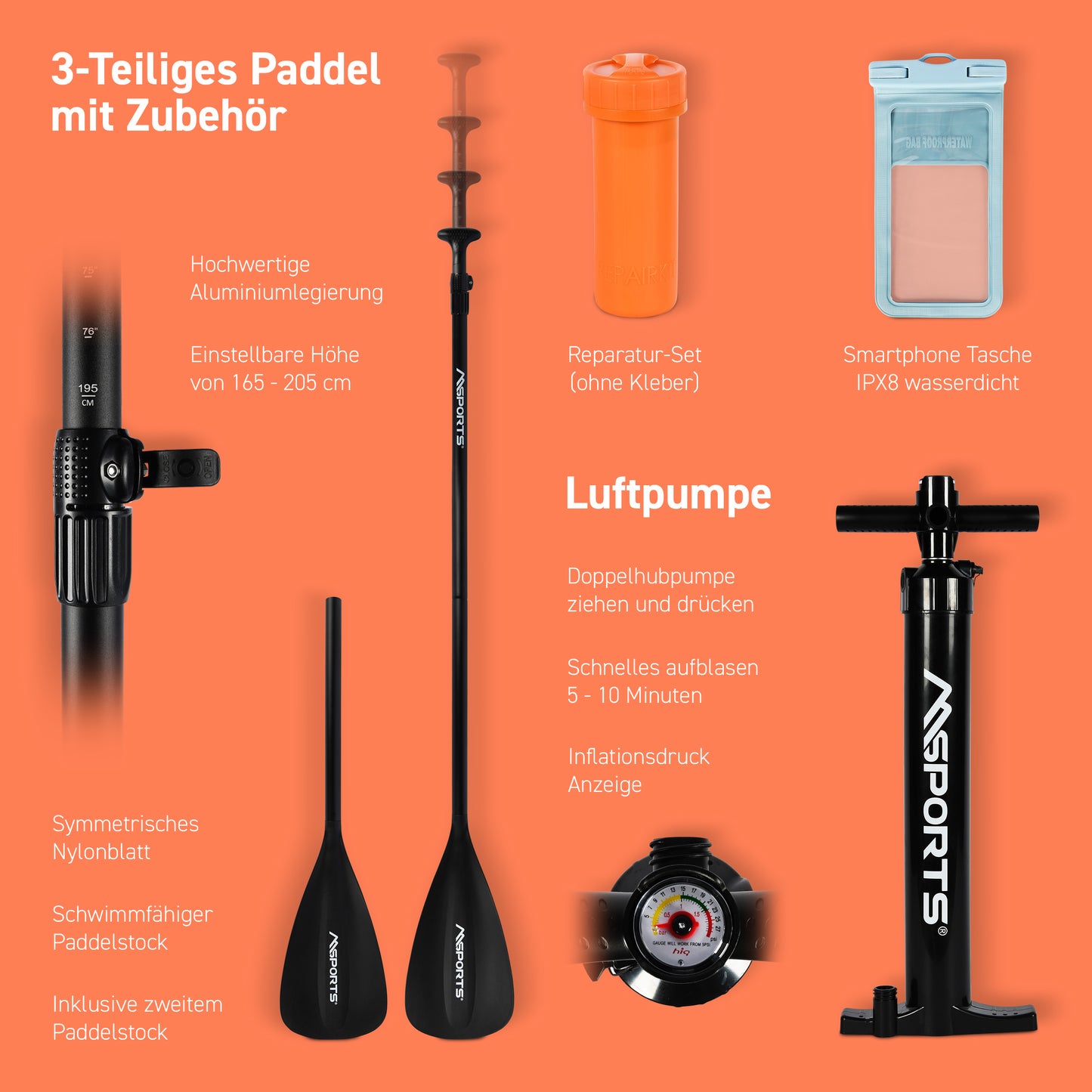 SUP Board Premium Orange