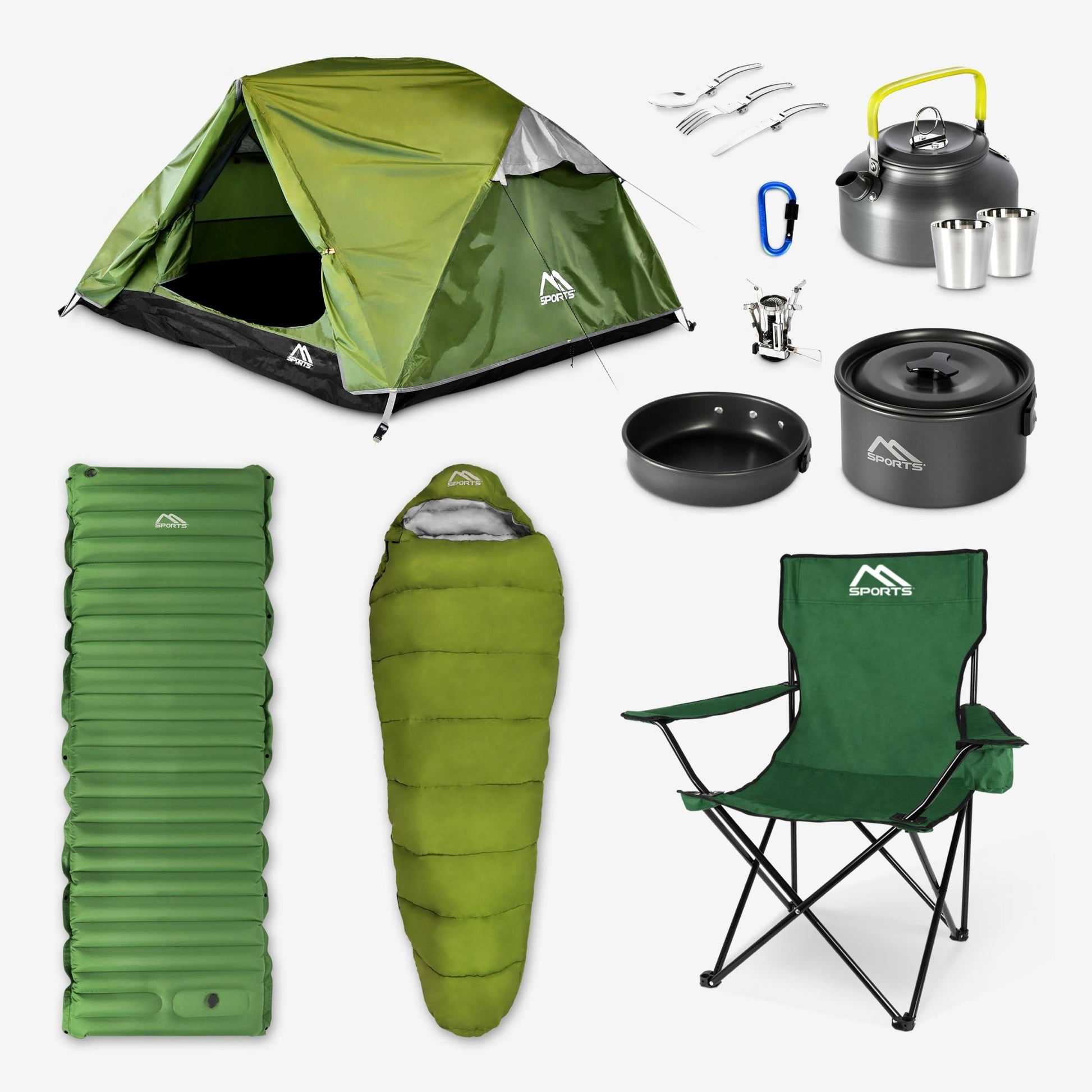 camping zelt set Camping-Set Grün Premium