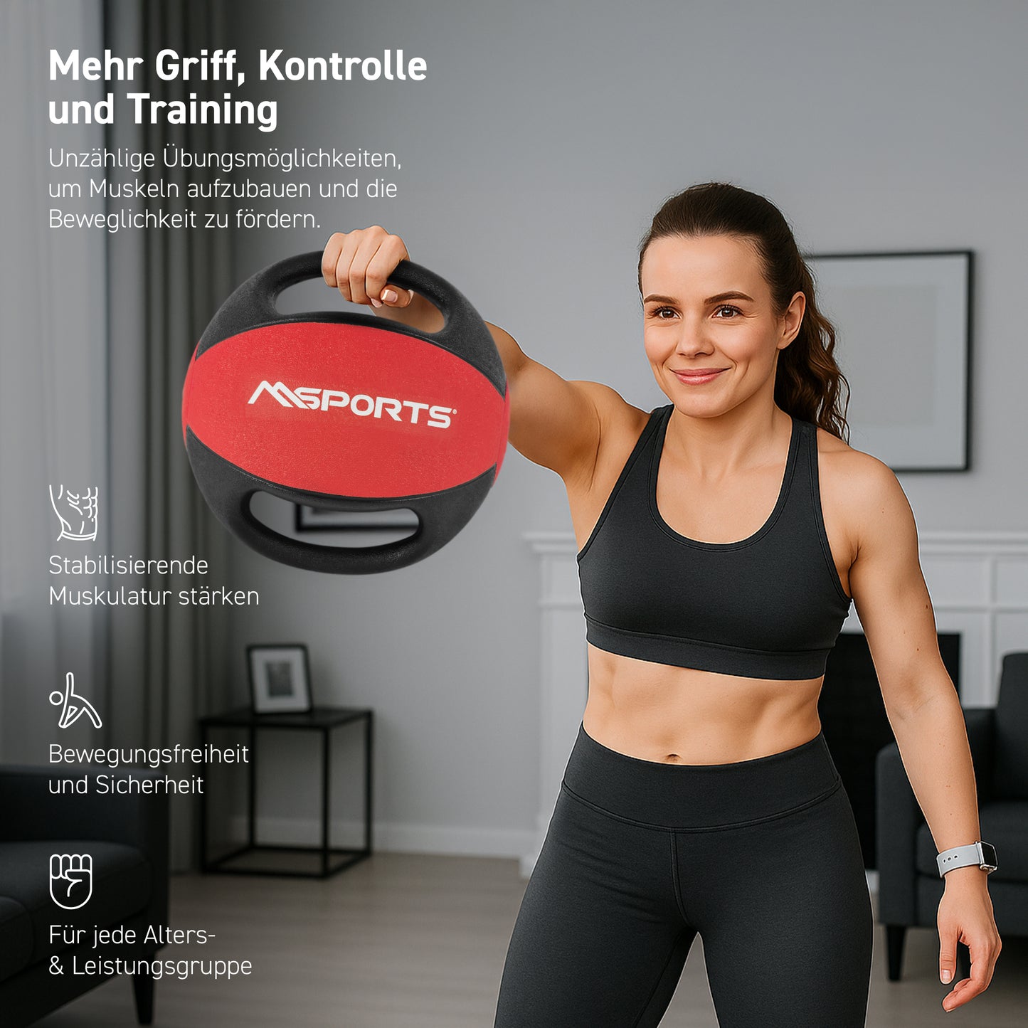 Medizinball mit Griffe