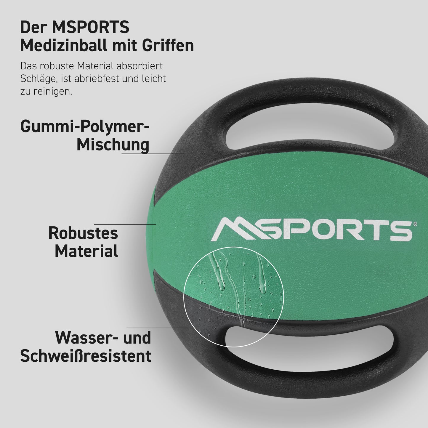 Medizinball mit Griffe