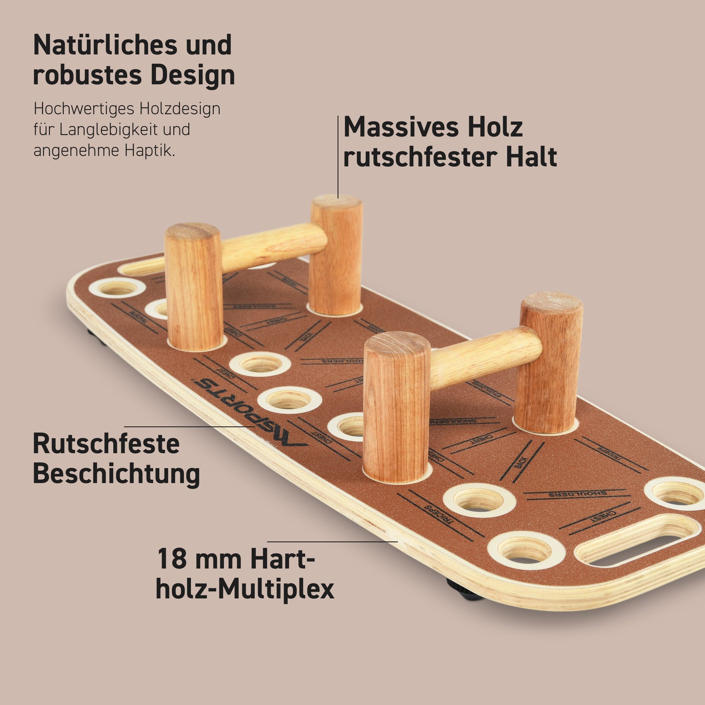 Push-Up Board Holz