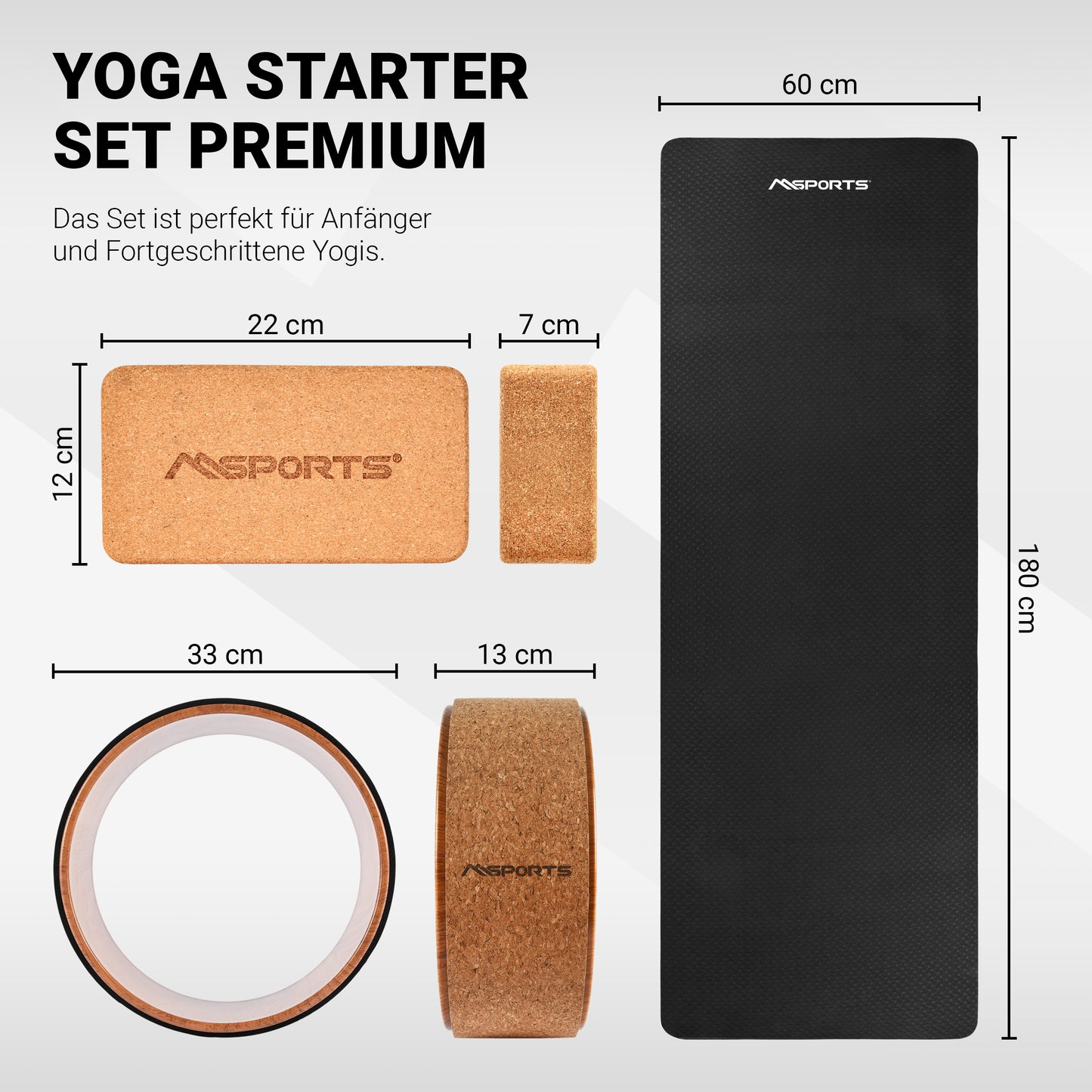 Yoga-Set Kork Premium