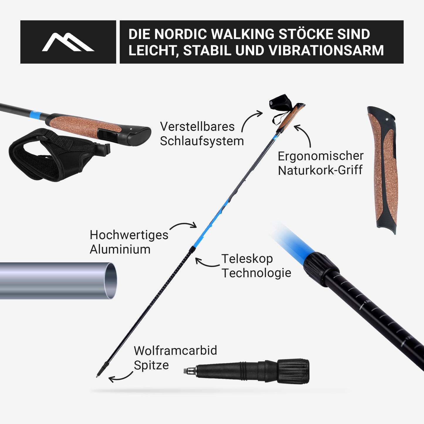 Nordic Walking Stöcke Premium