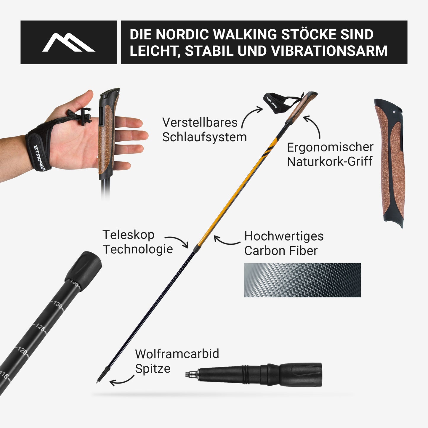 Nordic Walking Stöcke Carbon