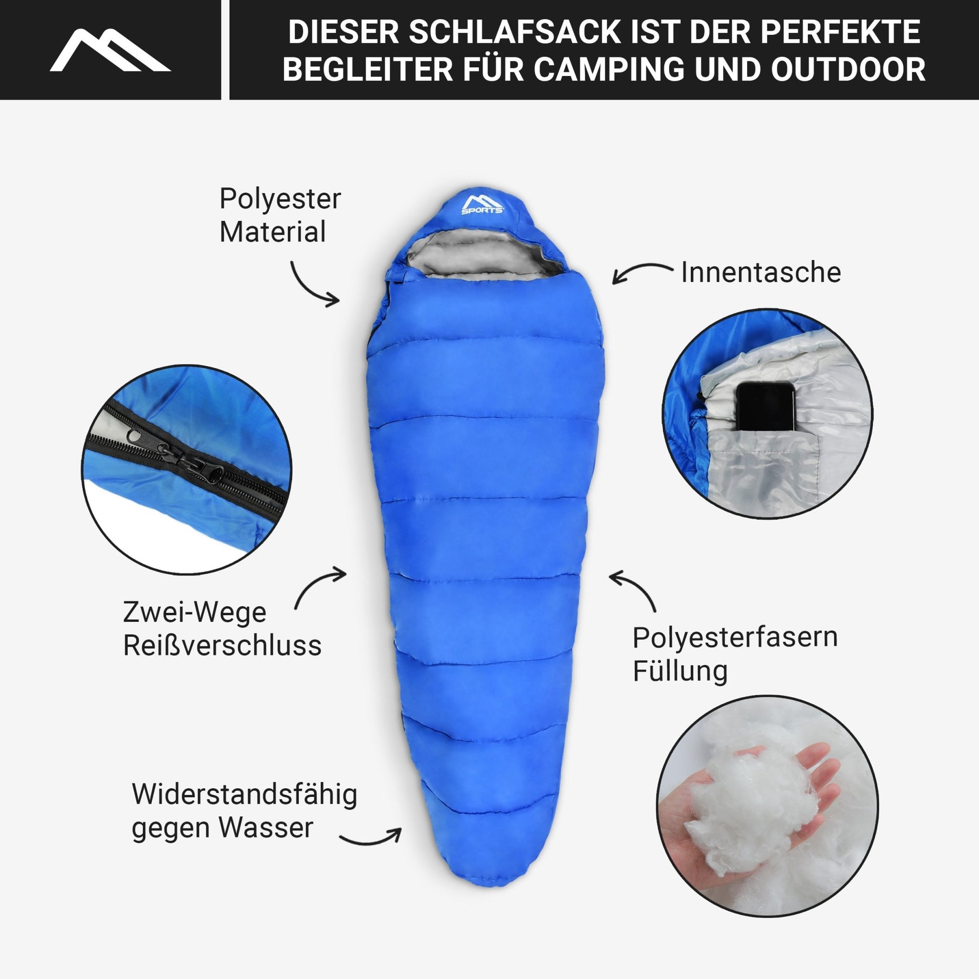 schlafsack polyester Schlafsack Premium